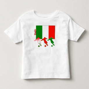 サッカーの選手-イタリア トドラーTシャツ