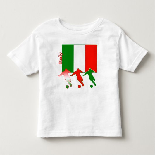 サッカーの選手-イタリア トドラーTシャツ (正面)