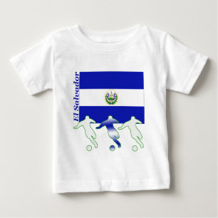 サッカーの選手-エルサルバドル ベビーTシャツ