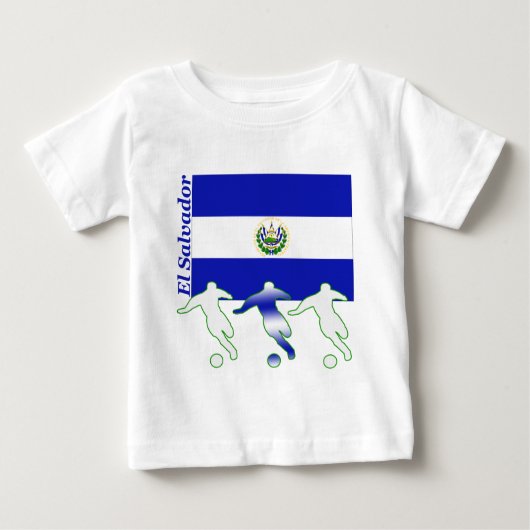 サッカーの選手-エルサルバドル ベビーTシャツ (正面)