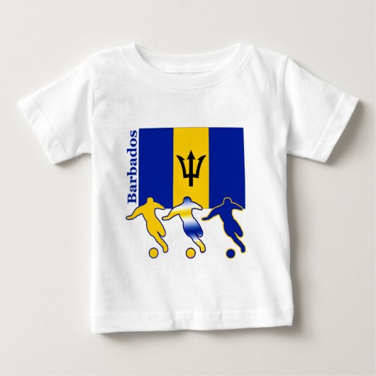 サッカーの選手-バルバドス ベビーTシャツ (正面)