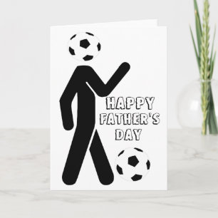 サッカーの選手、幸せな父の日 カード