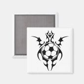 サッカーの部族的なフットボール マグネット (正面/裏面)