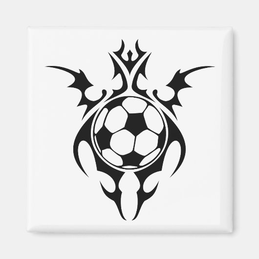 サッカーの部族的なフットボール マグネット (正面)