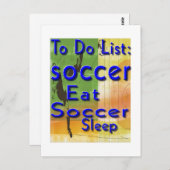 サッカーの郵便はがき ポストカード (正面/裏面)