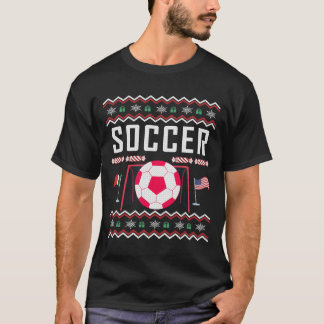 サッカーの醜いクリスマスセーター Tシャツ