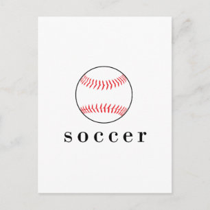 サッカーの野球 楽しい おもしろい スポーツTシャツ ポストカード
