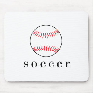 サッカーの野球 楽しい おもしろい スポーツTシャツ マウスパッド
