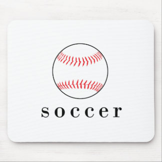 サッカーの野球 楽しい おもしろい スポーツTシャツ マウスパッド