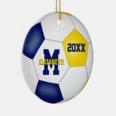 サッカーの金ゴールドスクールのスポーツチーム セラミックオーナメント (右)