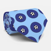 サッカーの青いモノグラムのタイの手紙O ネクタイ (ロール)