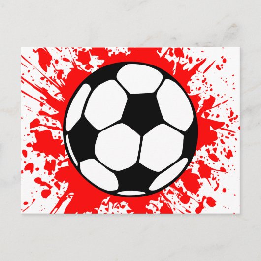 サッカーの飛び散り。 ポストカード (正面)
