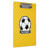 サッカーの黄色い球上ストライプ部 クリップボード (右)