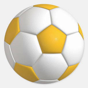 サッカーの黄色い球技選手のラウンドスティッカー ラウンドシール