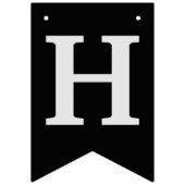 サッカーの黒く、銀製のハッピーバースデーの旗 バンティングフラッグ (第2の旗)