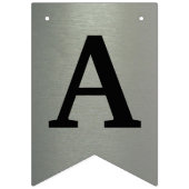 サッカーの黒く、銀製のハッピーバースデーの旗 バンティングフラッグ (第3の旗)