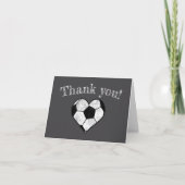 サッカーの黒板ハート サンキューカード (正面)