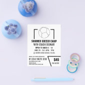 サッカーの黒白ボール、サッカー広告キャンプ チラシ (シングル)