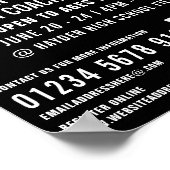 サッカーの黒白ボール、サッカー広告キャンプ ポスター (角)