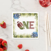 サッカーの1年連続サッカーの誕生日パーティー スタンダードカクテルナプキン (インサイチュ)