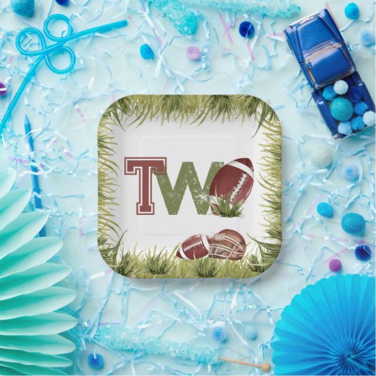 サッカーの2年連続サッカーの誕生日パーティー ペーパープレート (パーティー)