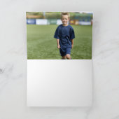 サッカーの2枚の写真で年齢自由な誕生日カード カード (内部)