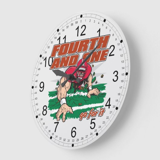 サッカーの4分の1 ラージ壁時計 (傾斜)