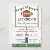 サッカーの4th誕生日パーティー 招待状 (正面)