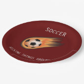 サッカーの「モノをのまわりに吸う」紙プレート ペーパープレート (アングル)