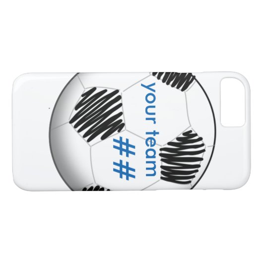 サッカーのiPhone 7の箱を個人化して下さい Case-Mate iPhoneケース (裏面(横))