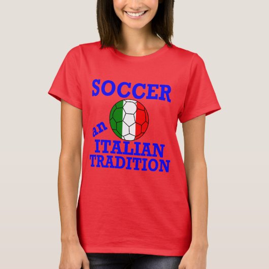 サッカーはイタリアの伝統 Tシャツ (正面)