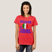 サッカーはイタリアの伝統 Tシャツ (正面フル)