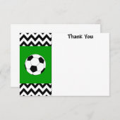 サッカーはメッセージカード感謝していしています サンキューカード (正面/裏面)