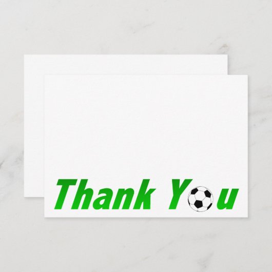 サッカーはメッセージカード感謝していしています ノートカード (正面/裏面)