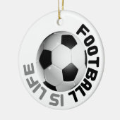 サッカーは人生である セラミックオーナメント (左)