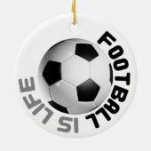 サッカーは人生である セラミックオーナメント (裏面)