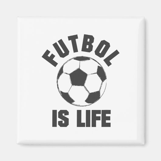 サッカーは人生 - サッカーウェア マグネット (正面)