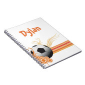 サッカーは状況のパーソナライズな名前を遊ばします ノートブック (右側)