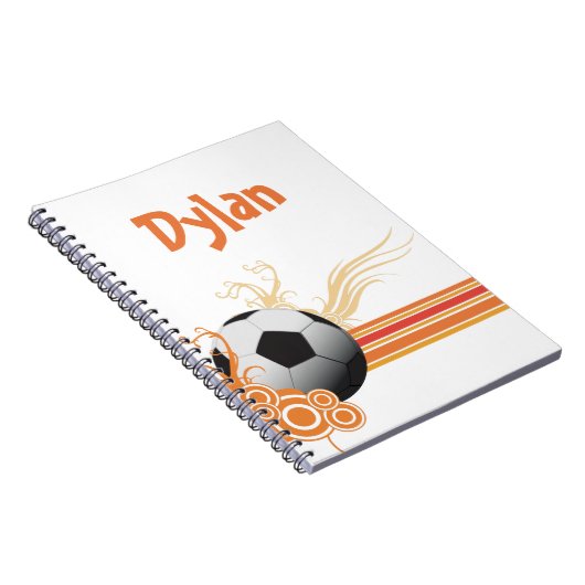 サッカーは状況のパーソナライズな名前を遊ばします ノートブック (右側)
