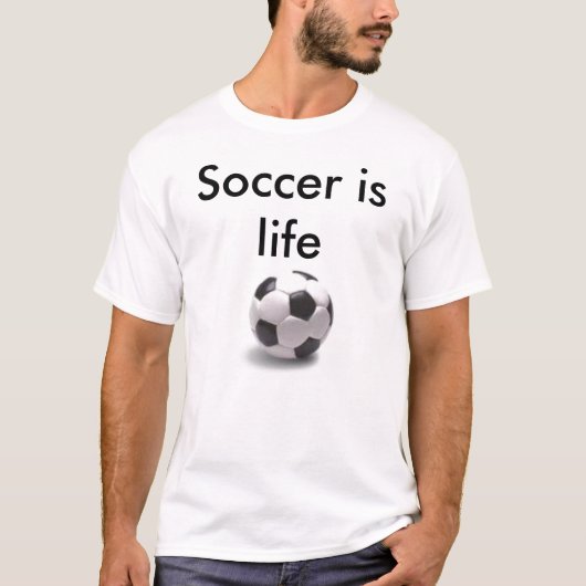 サッカーは生命です Tシャツ (正面)