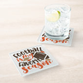 サッカーは私のお気に入りのセサオン ガラスコースター (アングル)