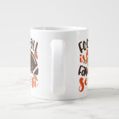 サッカーは私のお気に入りのセサオン ジャンボコーヒーマグカップ (裏面)