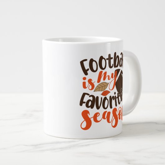 サッカーは私のお気に入りのセサオン ジャンボコーヒーマグカップ (正面右)