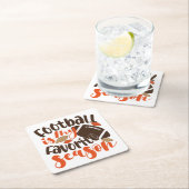 サッカーは私のお気に入りのセサオン スクエアペーパーコースター (インサイチュ)