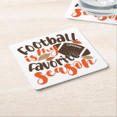 サッカーは私のお気に入りのセサオン スクエアペーパーコースター (アングル)