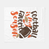 サッカーは私のお気に入りのセサオン フリースブランケット (正面(横))