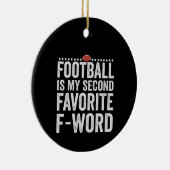 サッカーは私のお気に入りの第二の言葉のおもしろい贈り物 セラミックオーナメント (右)