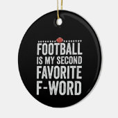 サッカーは私のお気に入りの第二の言葉のおもしろい贈り物 セラミックオーナメント (左)