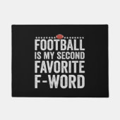 サッカーは私のお気に入りの第二の言葉のおもしろい贈り物 ドアマット (正面)