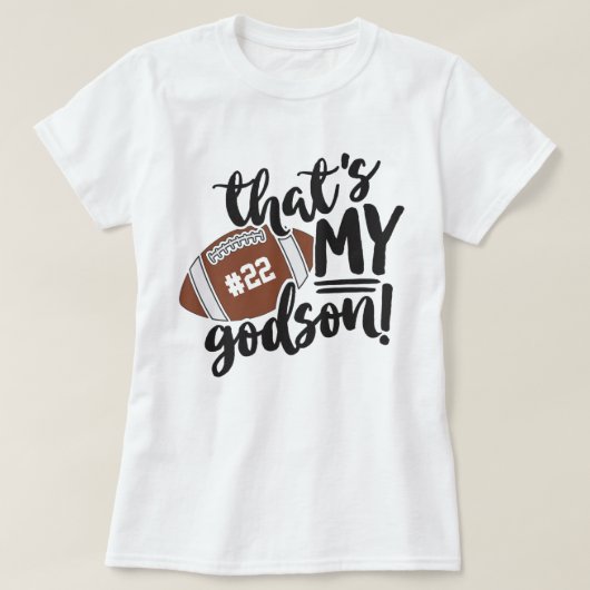 サッカーは私のゴッドソンナンバーゲームデー Tシャツ (デザイン正面)